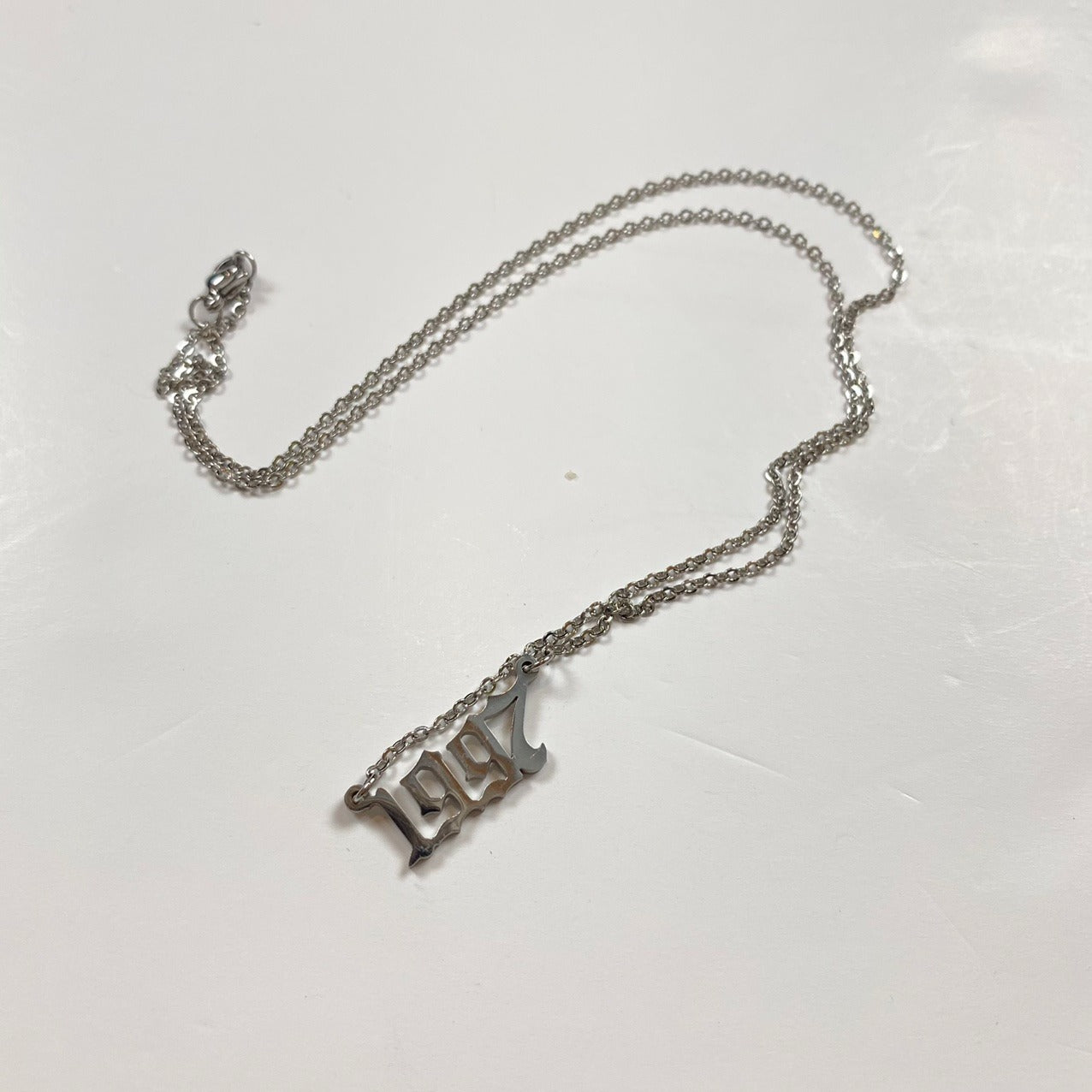 1997 Birth Year Necklace Chain Silver