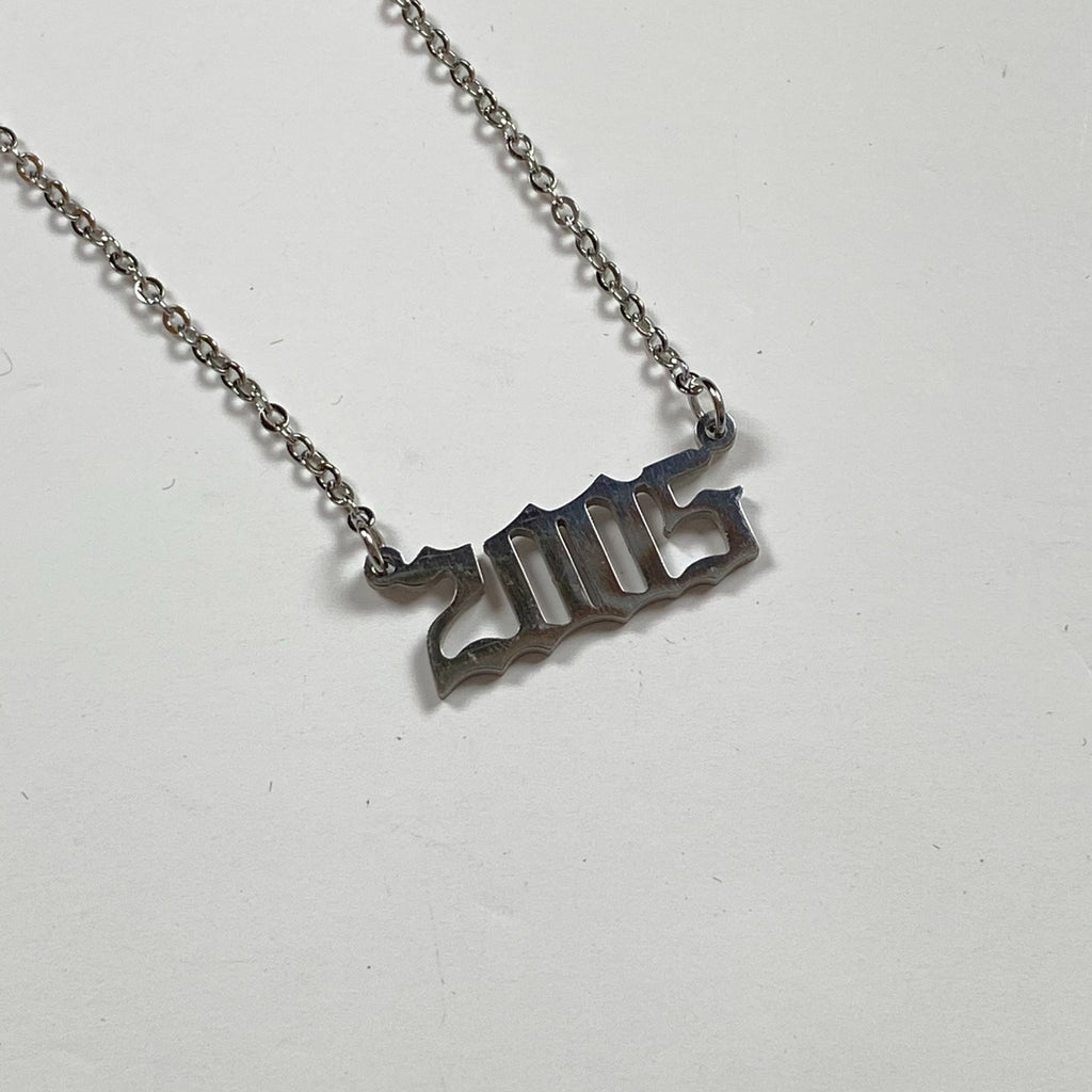 2005 Birth Year Necklace Chain Silver