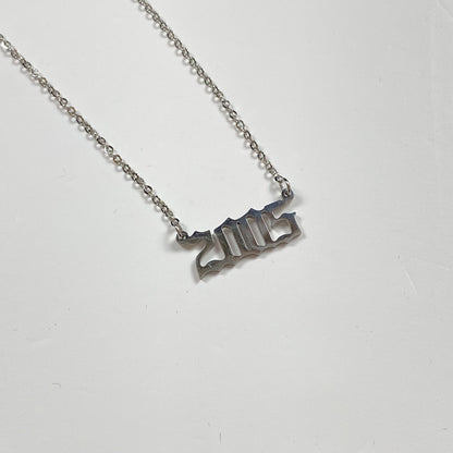 2005 Birth Year Necklace Chain Silver