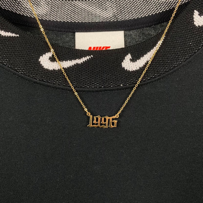 1996 Birth Year Necklace Chain Gold