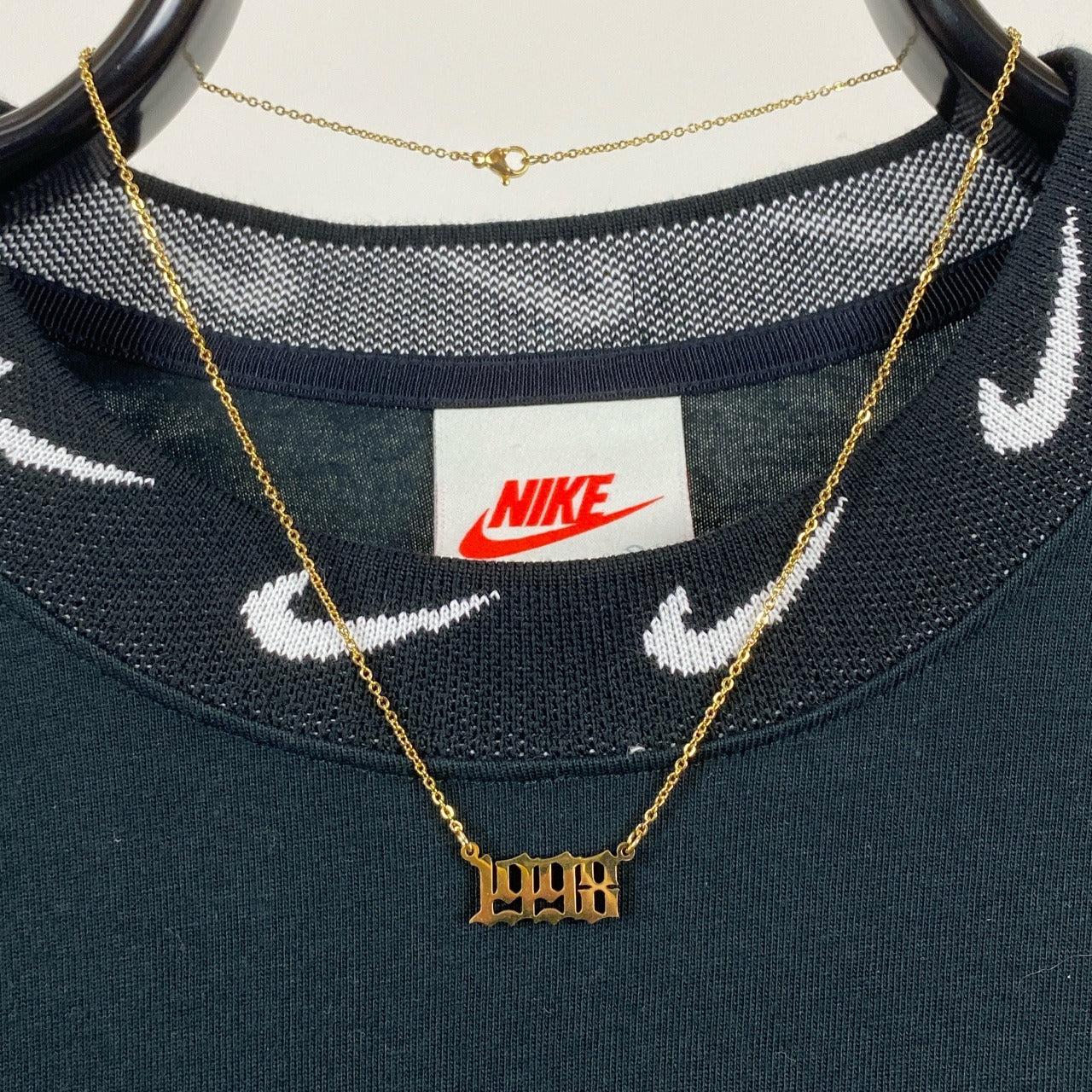 1998 Birth Year Necklace Chain Gold