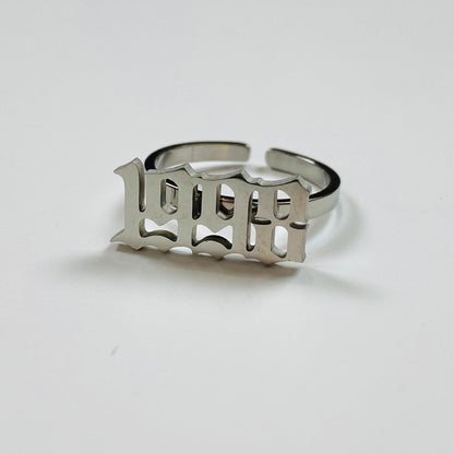 Adjustable 1998 Birth Year Ring Silver