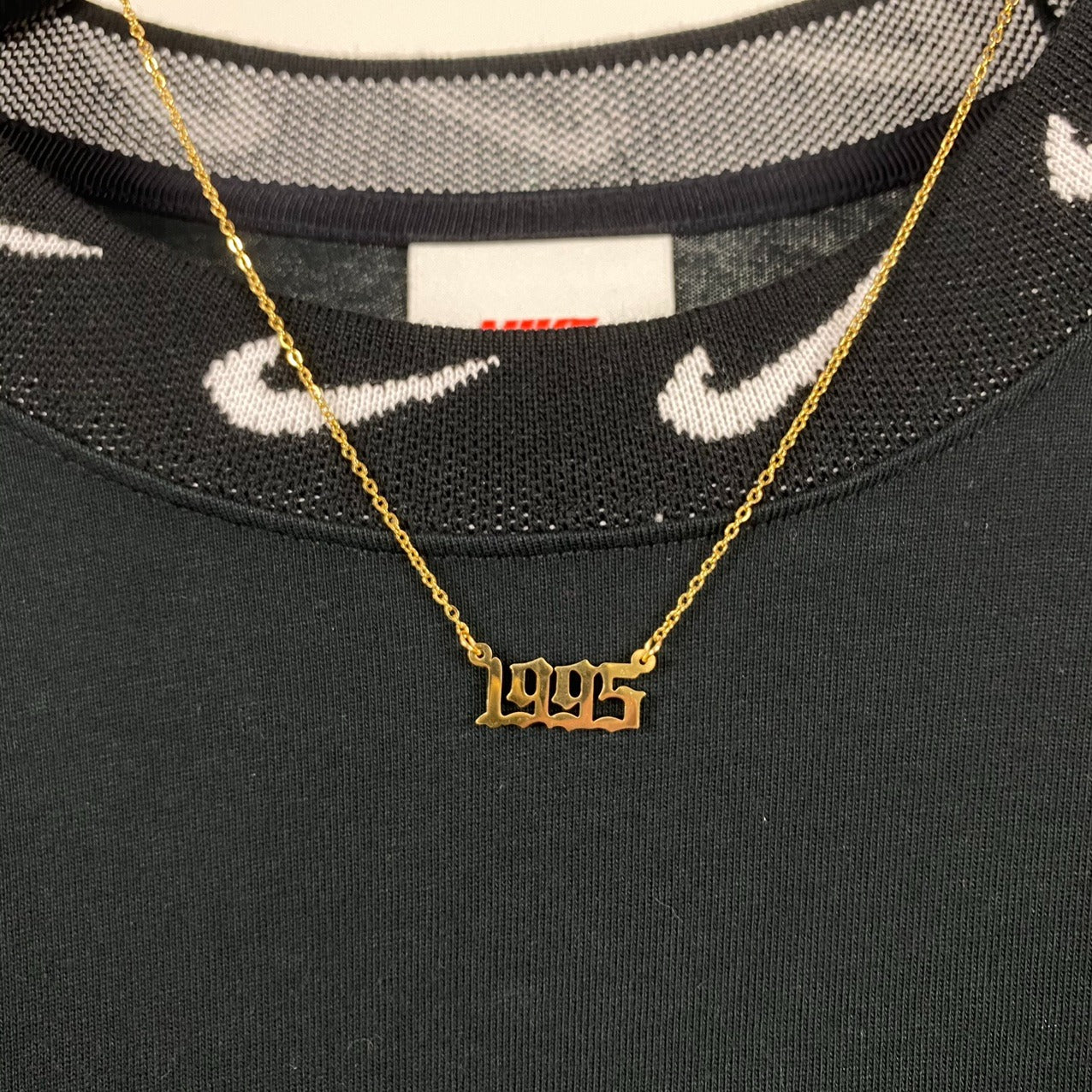 1995 Birth Year Necklace Chain Gold