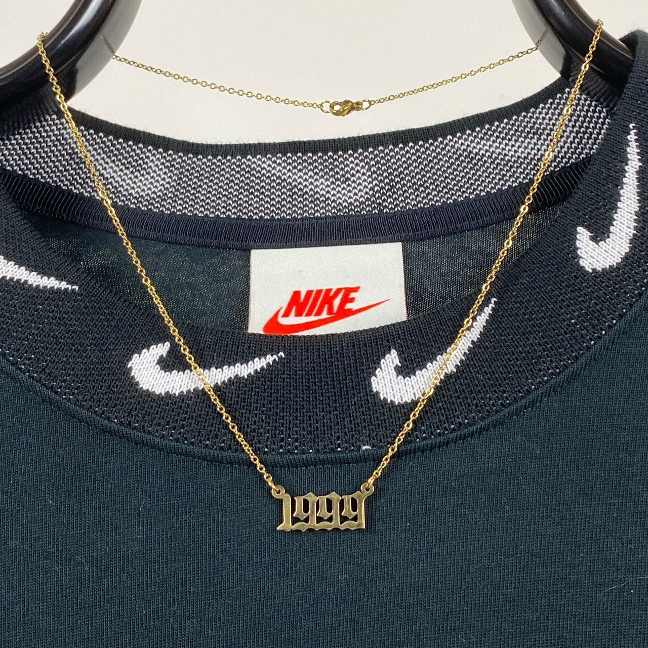 1999 Birth Year Necklace Chain Gold