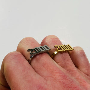 Adjustable 2000 Birth Year Ring Gold