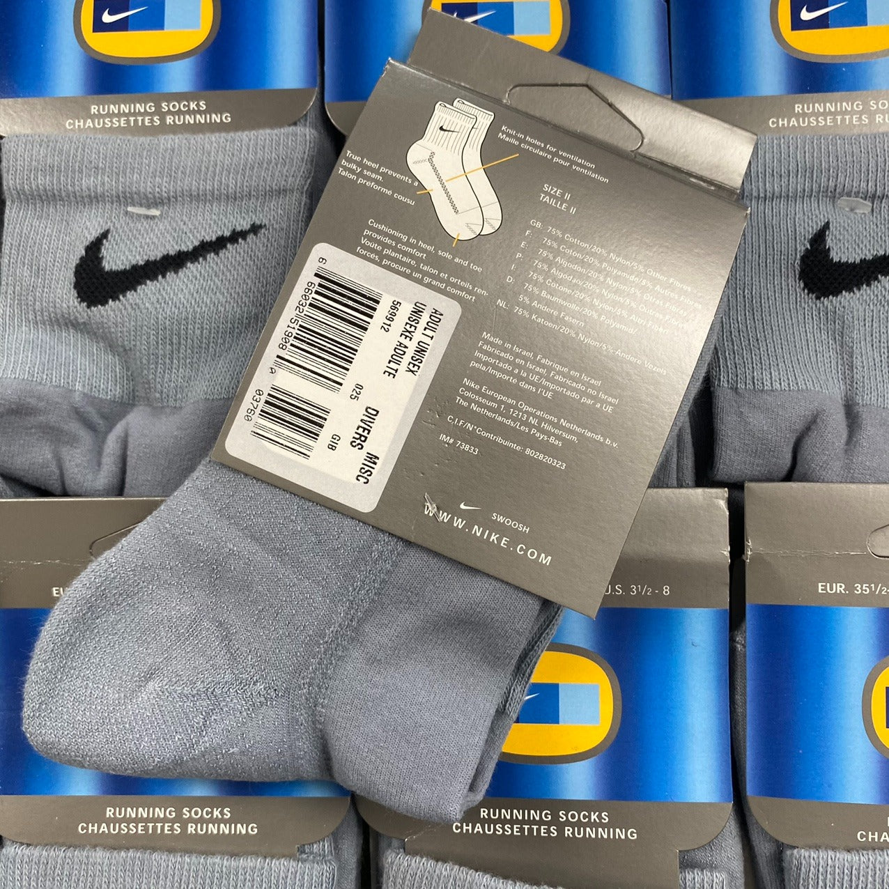 Deadstock Nike Socks Grey Blue