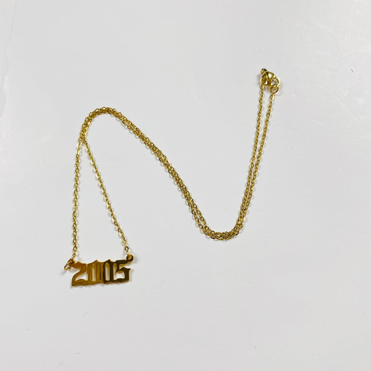 2005 Birth Year Necklace Chain Gold