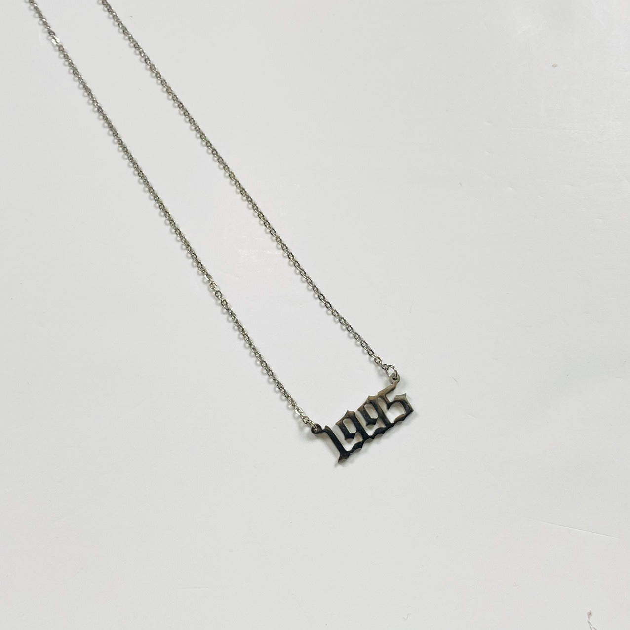 1995 Birth Year Necklace Chain Silver