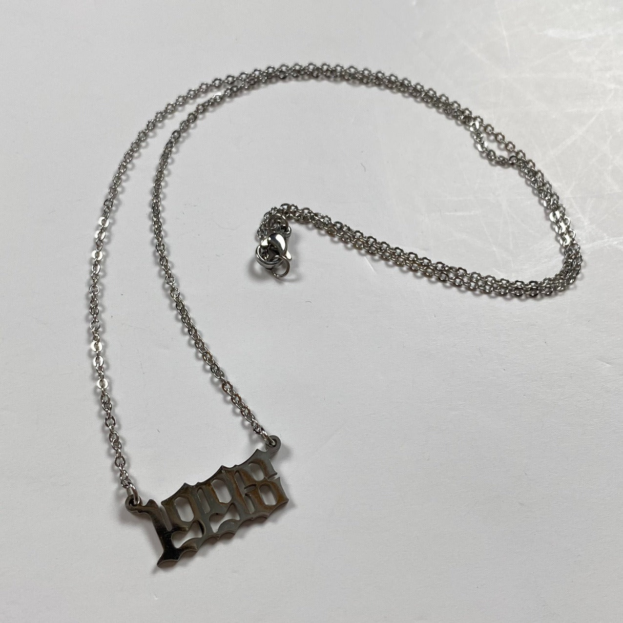 1998 Birth Year Necklace Chain Silver