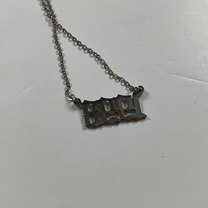 1998 Birth Year Necklace Chain Silver