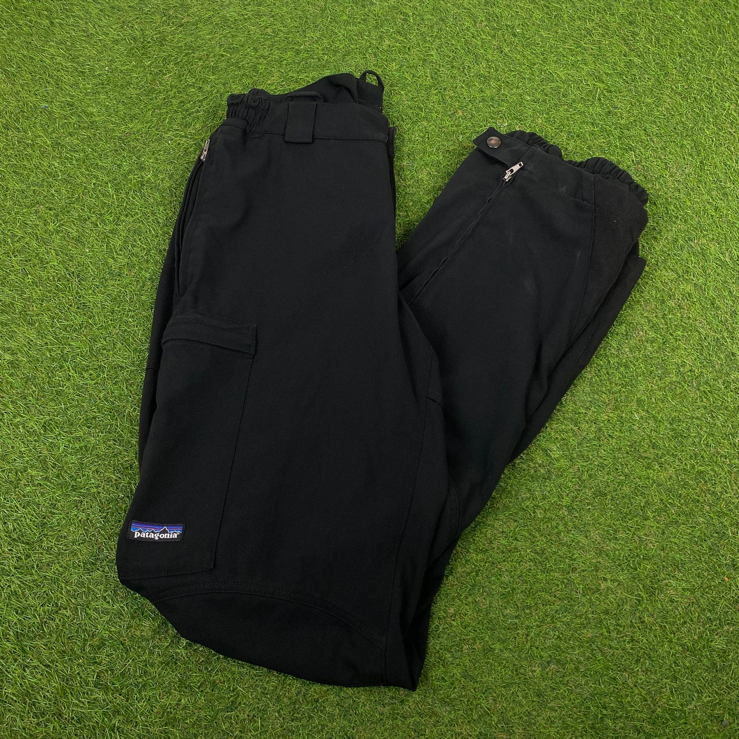 Retro Patagonia Ski Salopettes Trousers Joggers Black Medium