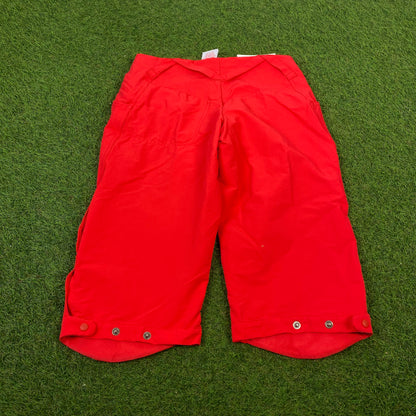 90s Nike ACG Cargo Shorts Red Medium