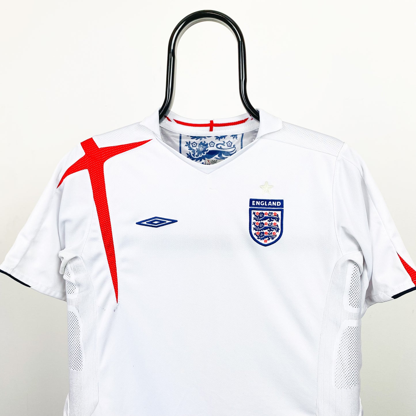 00s Umbro England Football Shirt T-Shirt White Small