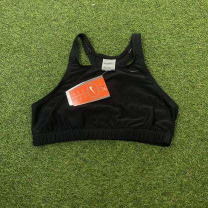 90s Nike Loungewear Bra And Shorts Black Small/Medium