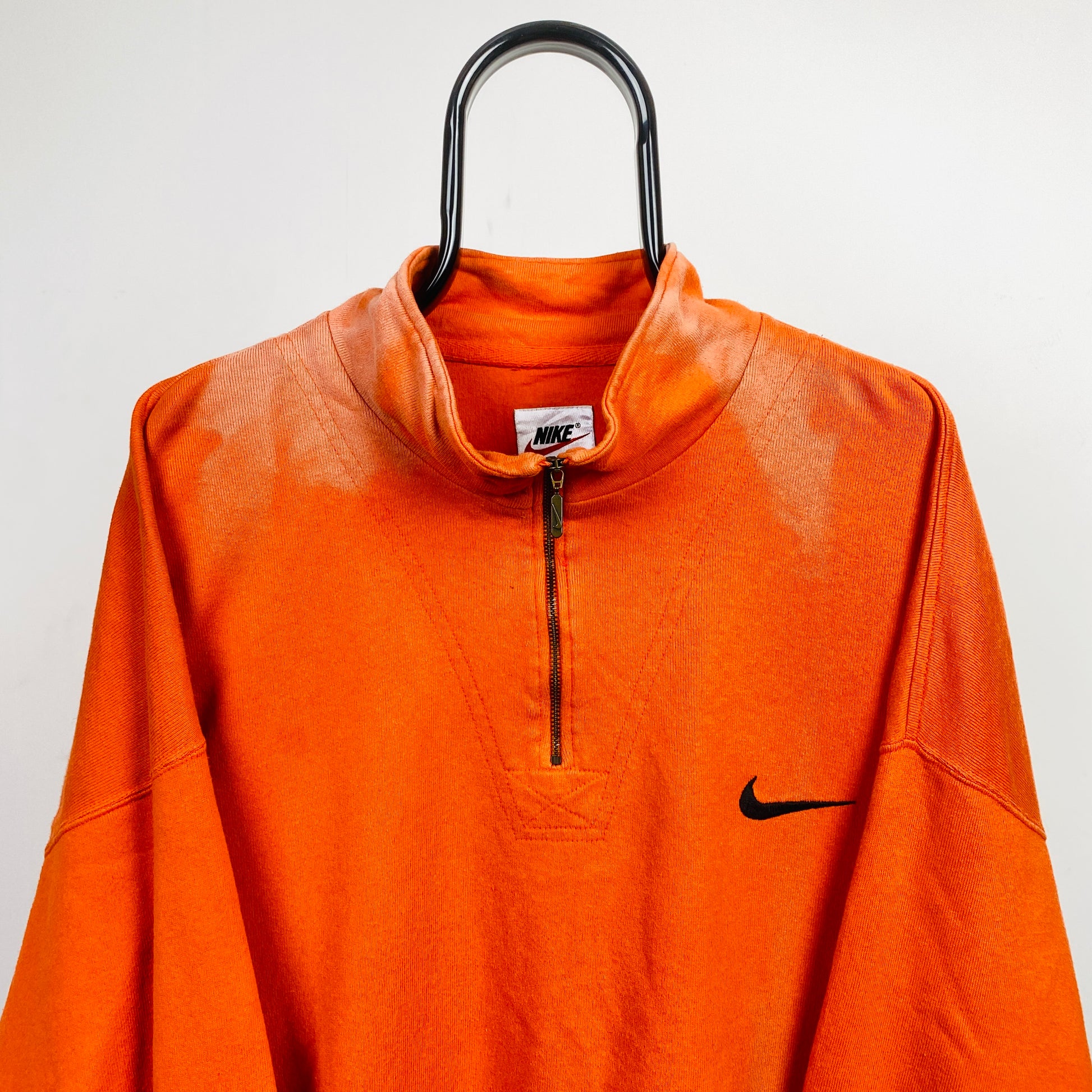 90s Nike 1/4 Zip Sweatshirt Orange XXL – Clout Closet