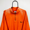 90s Nike 1/4 Zip Sweatshirt Orange XXL