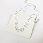 Vintage Retro Smiley Necklace Chain White