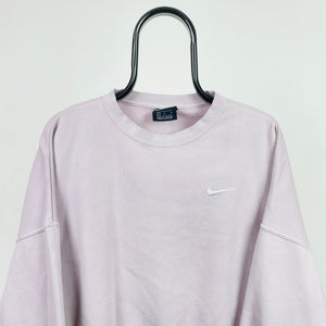 00s Nike Cropped Sweatshirt Purple Large