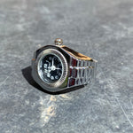 Vintage Adjustable Watch Ring Silver