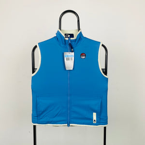 90s Nike Reversible Fleece Gilet Jacket Baby Blue XS