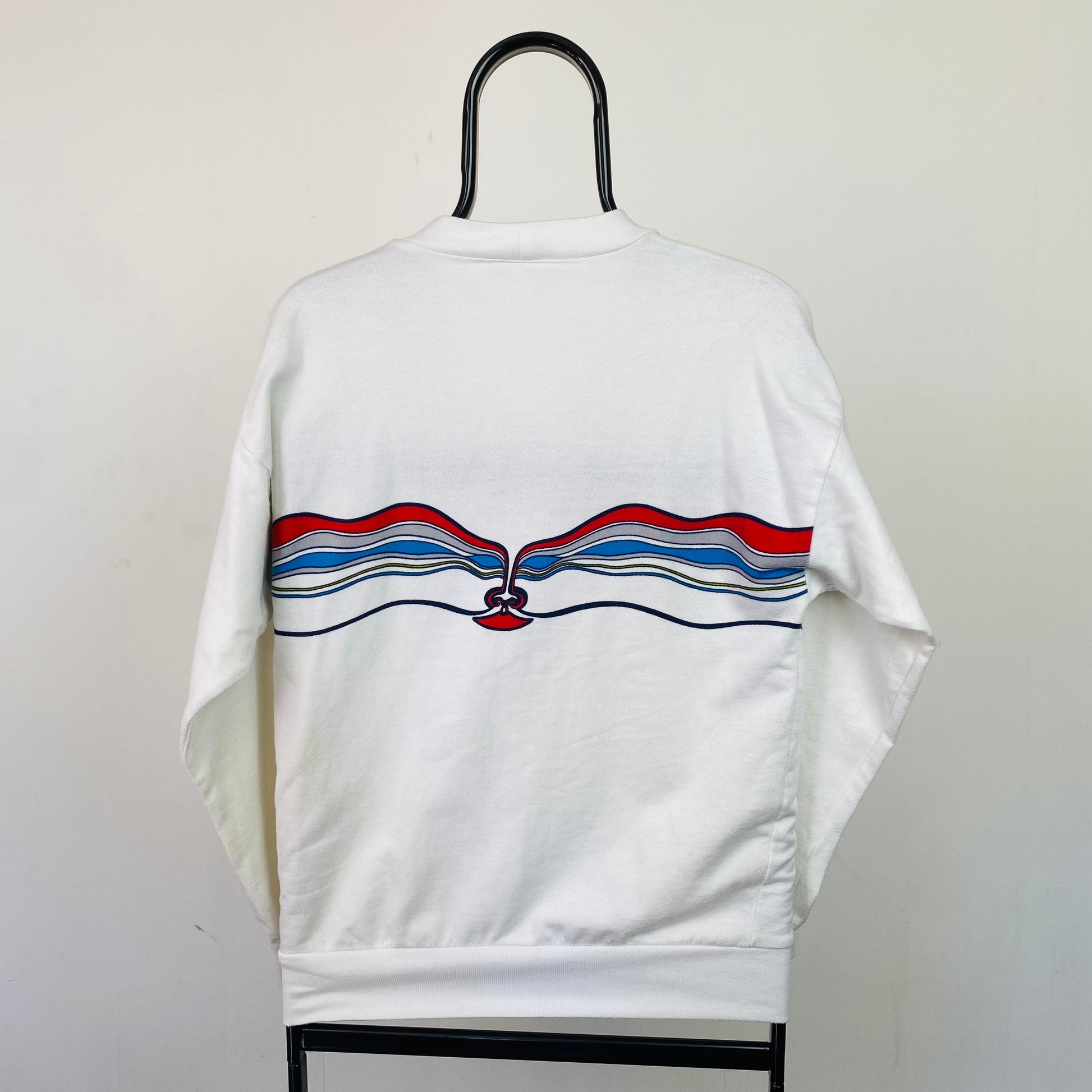 90s Adidas Ivan Lendl Face Sweatshirt White Small XS Clout Closet