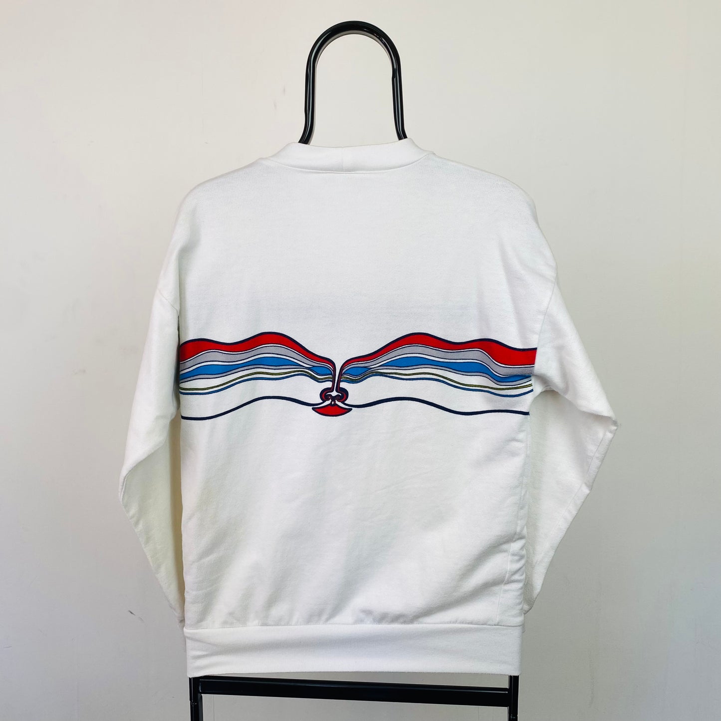 90s Adidas Ivan Lendl Face Sweatshirt White Small/XS