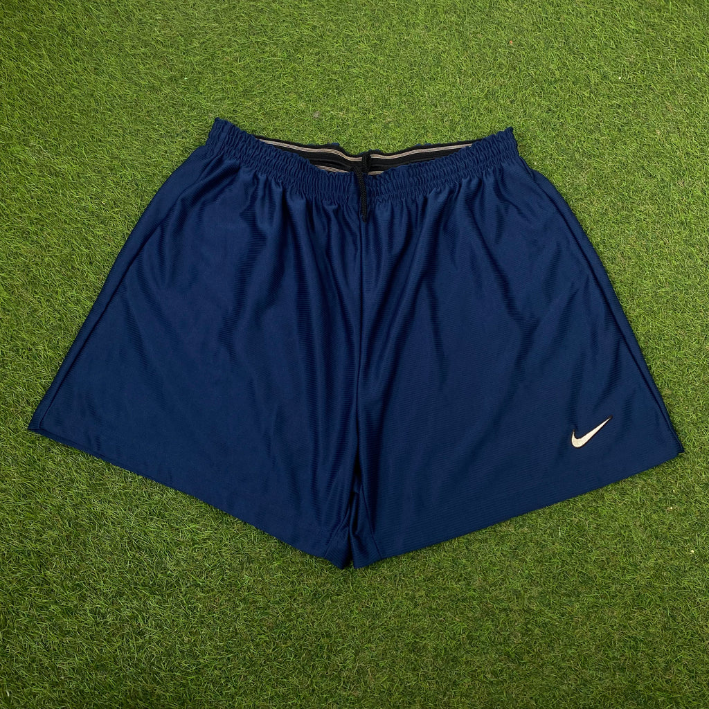 90s Nike Nylon Shorts Blue XXL