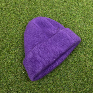 Retro Beanie Hat Purple