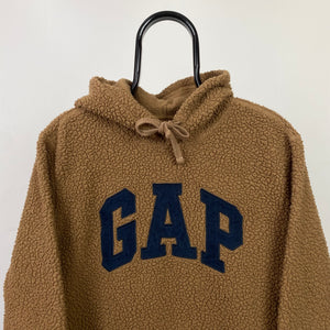 Retro Gap Fleece Hoodie Brown Small – Clout Closet