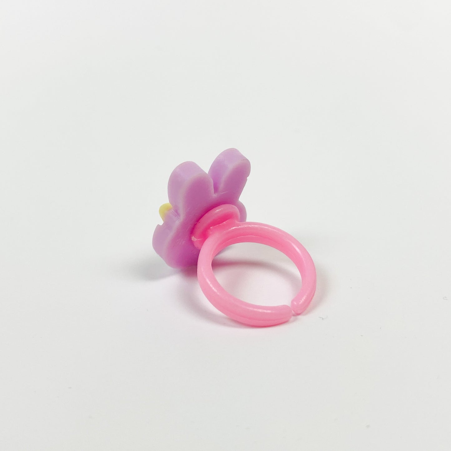 Vintage Retro Adjustable Bunny Ring Pink