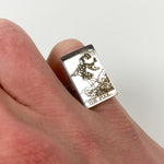 Vintage The Fool Tarot Ring Silver
