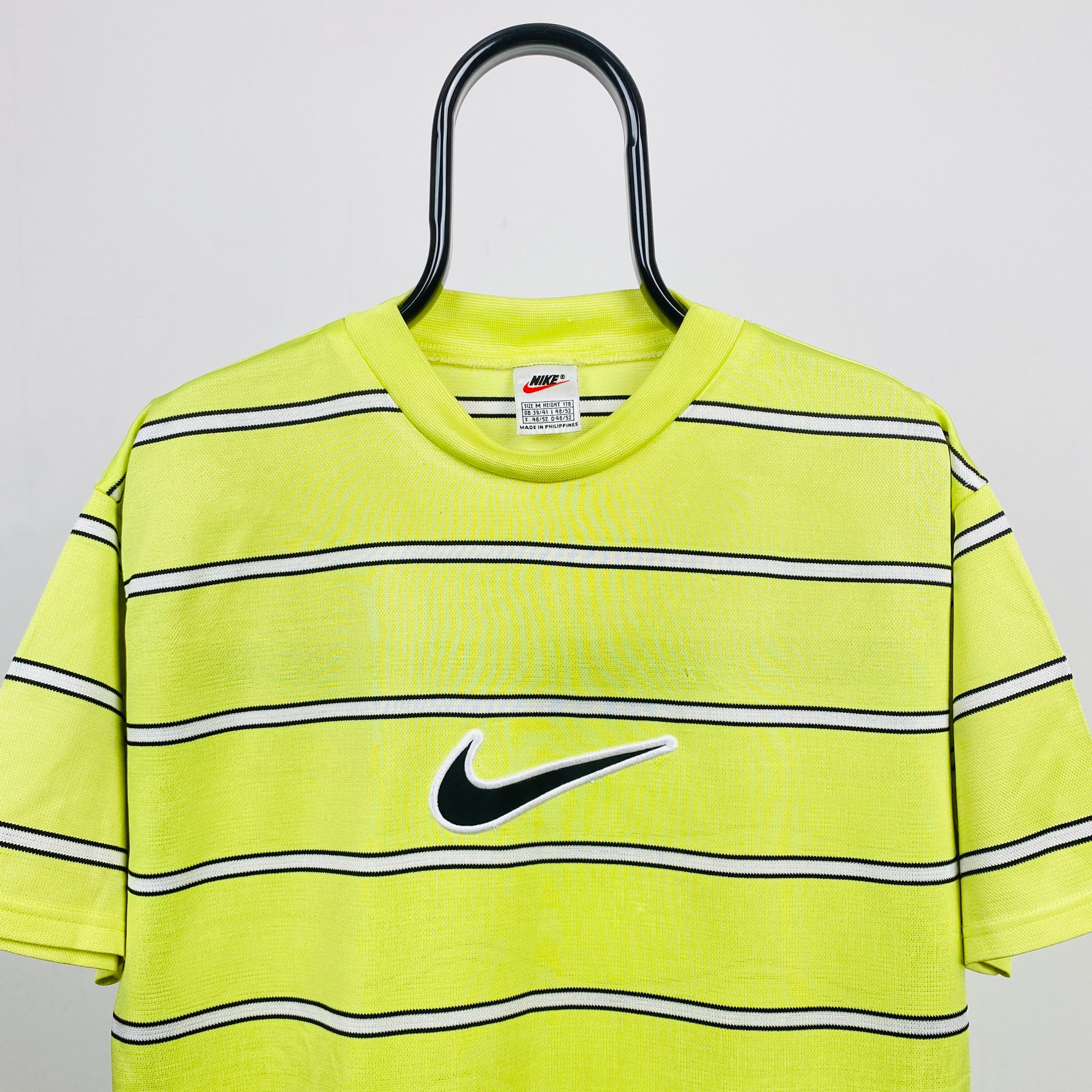 90s Nike Striped T-Shirt Yellow Medium – Clout