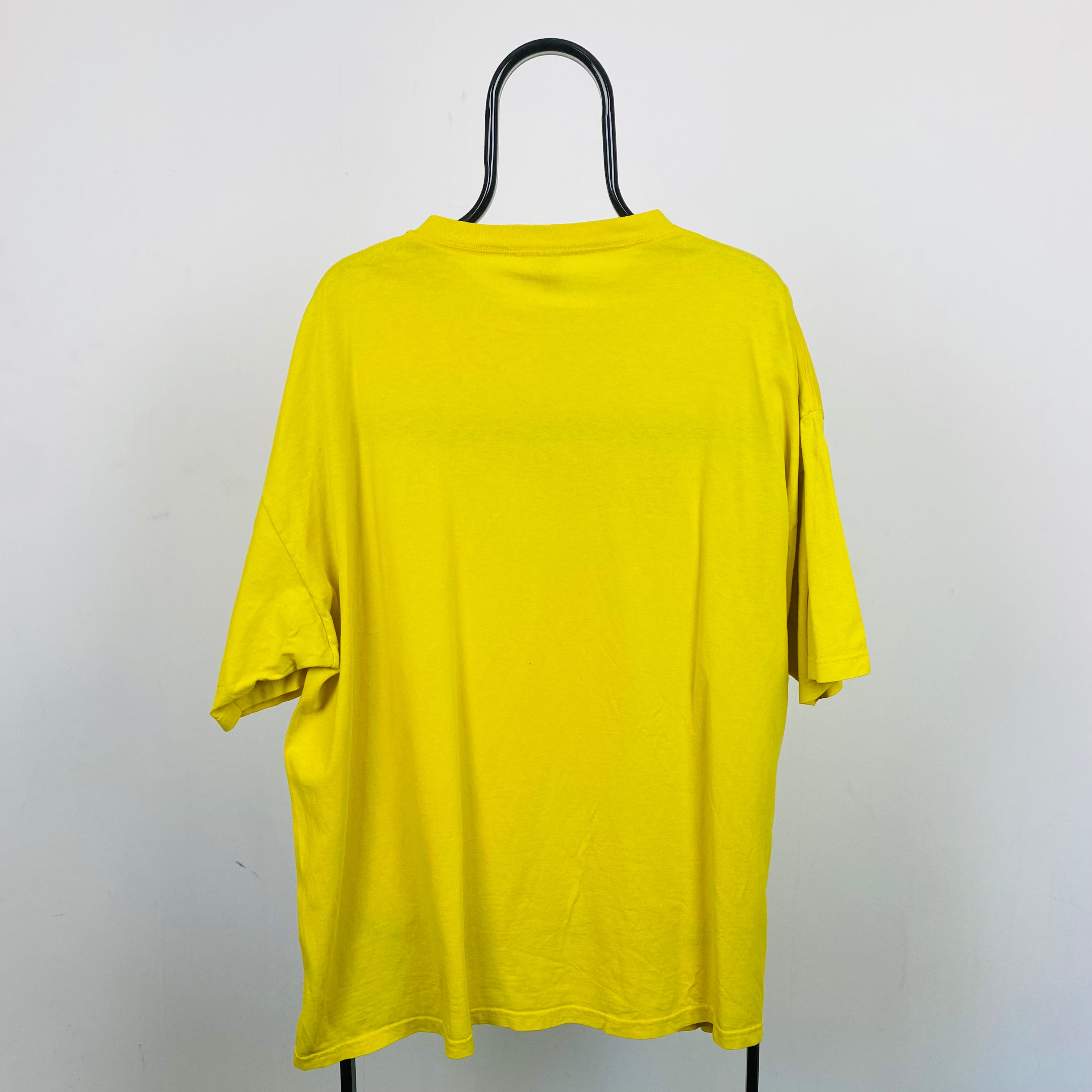 90s Nike Swoosh T-Shirt Yellow XXL