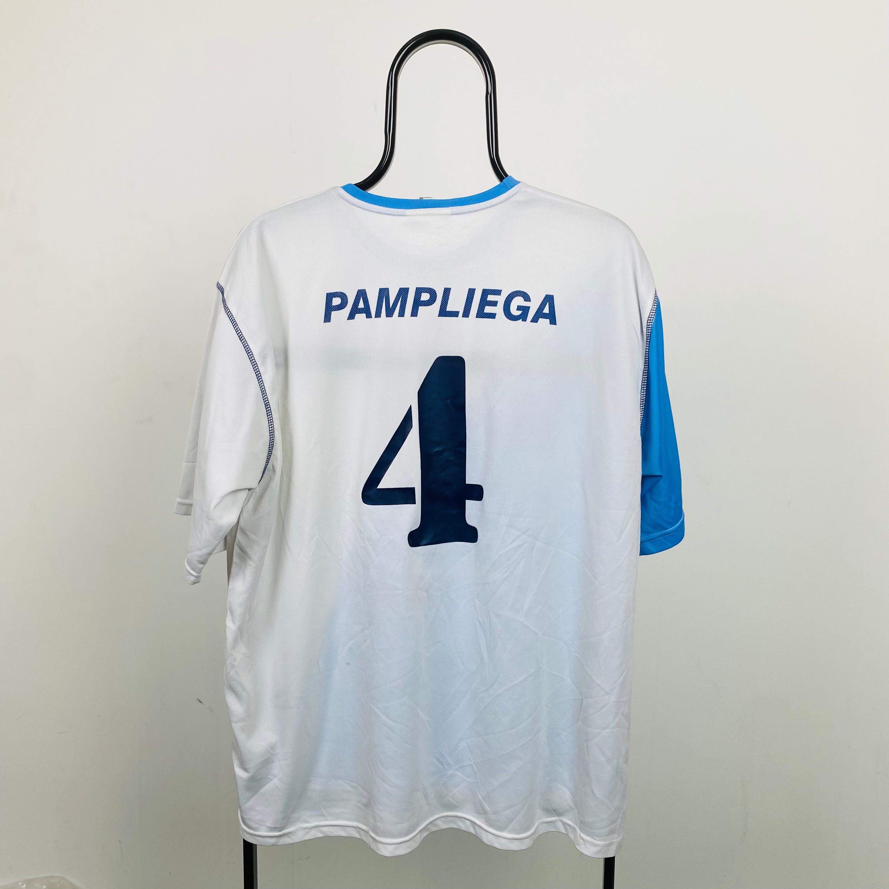 Retro Puma Pampliega Football Shirt T-Shirt Blue XL