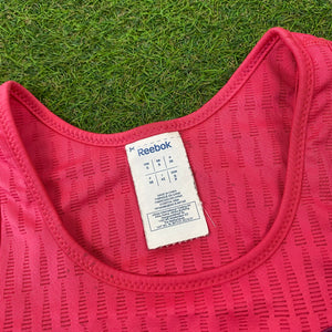 Vintage Reebok Womens Gym Top T-Shirt Pink Small