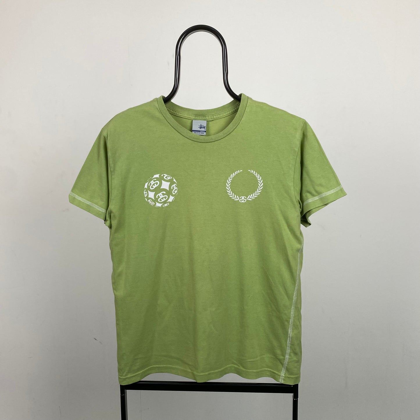 90s Retro Stussy T-Shirt Green XS