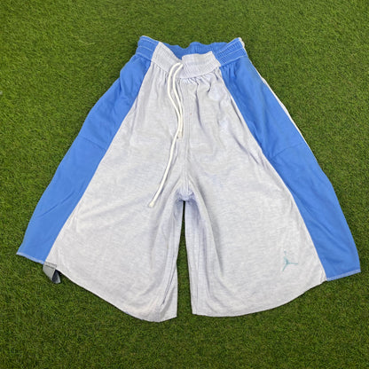 00s Nike Air Jordan Reversible Basketball Shorts Blue Medium