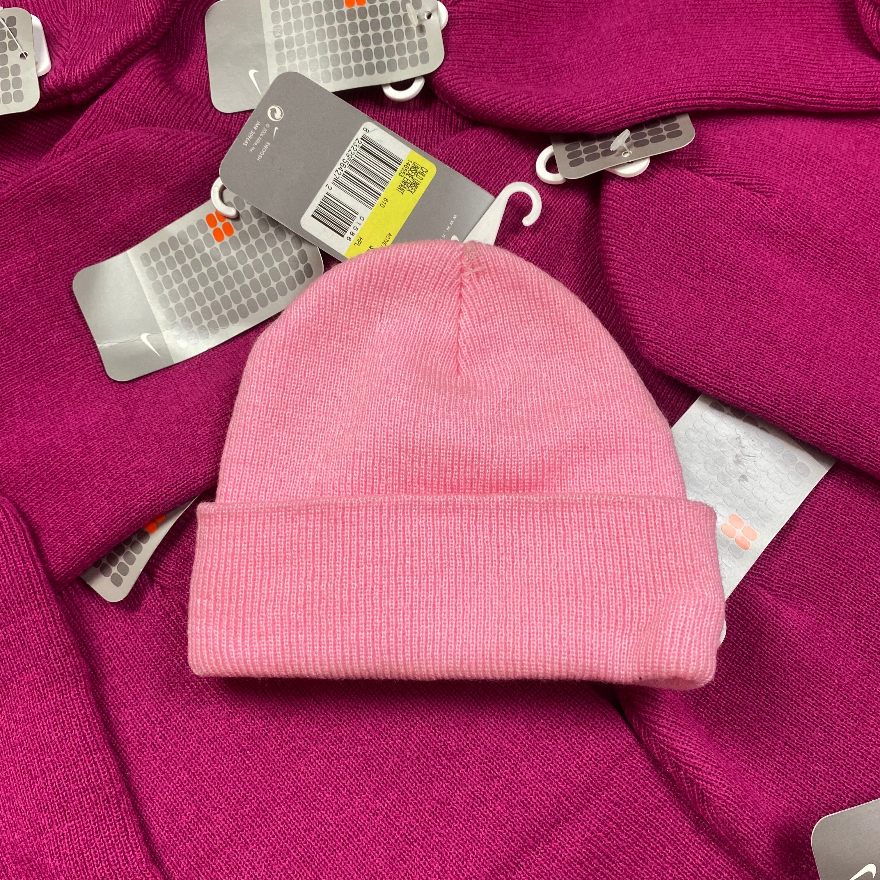 Vintage 90s Nike Beanie Hat Light Pink