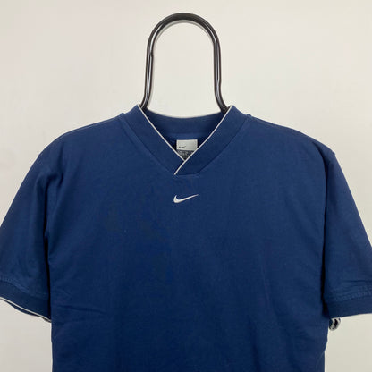 00s Nike Centre Swoosh T-Shirt Blue XXS