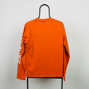 90s Nike Long Sleeve T-Shirt Orange Small