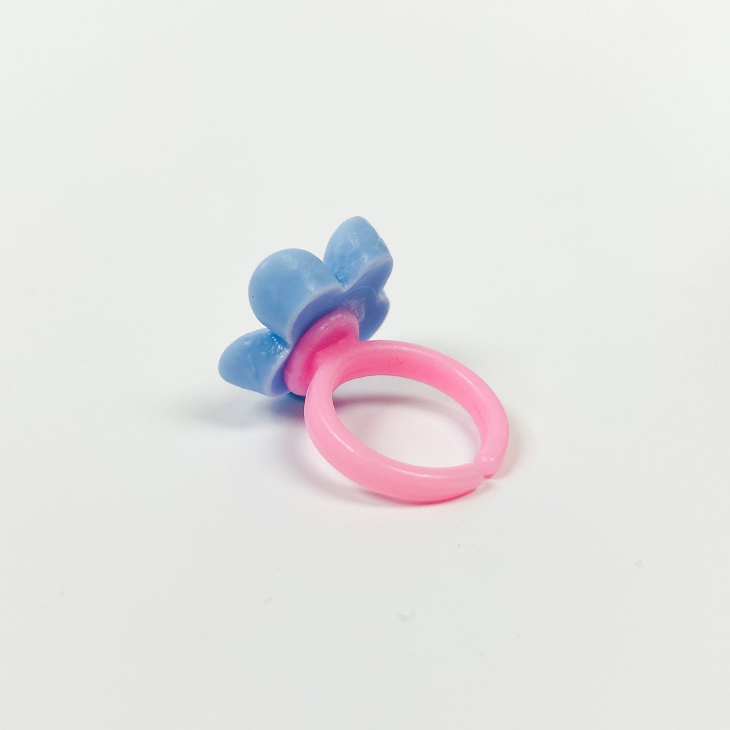 Vintage Retro Adjustable Flower Ring Pink