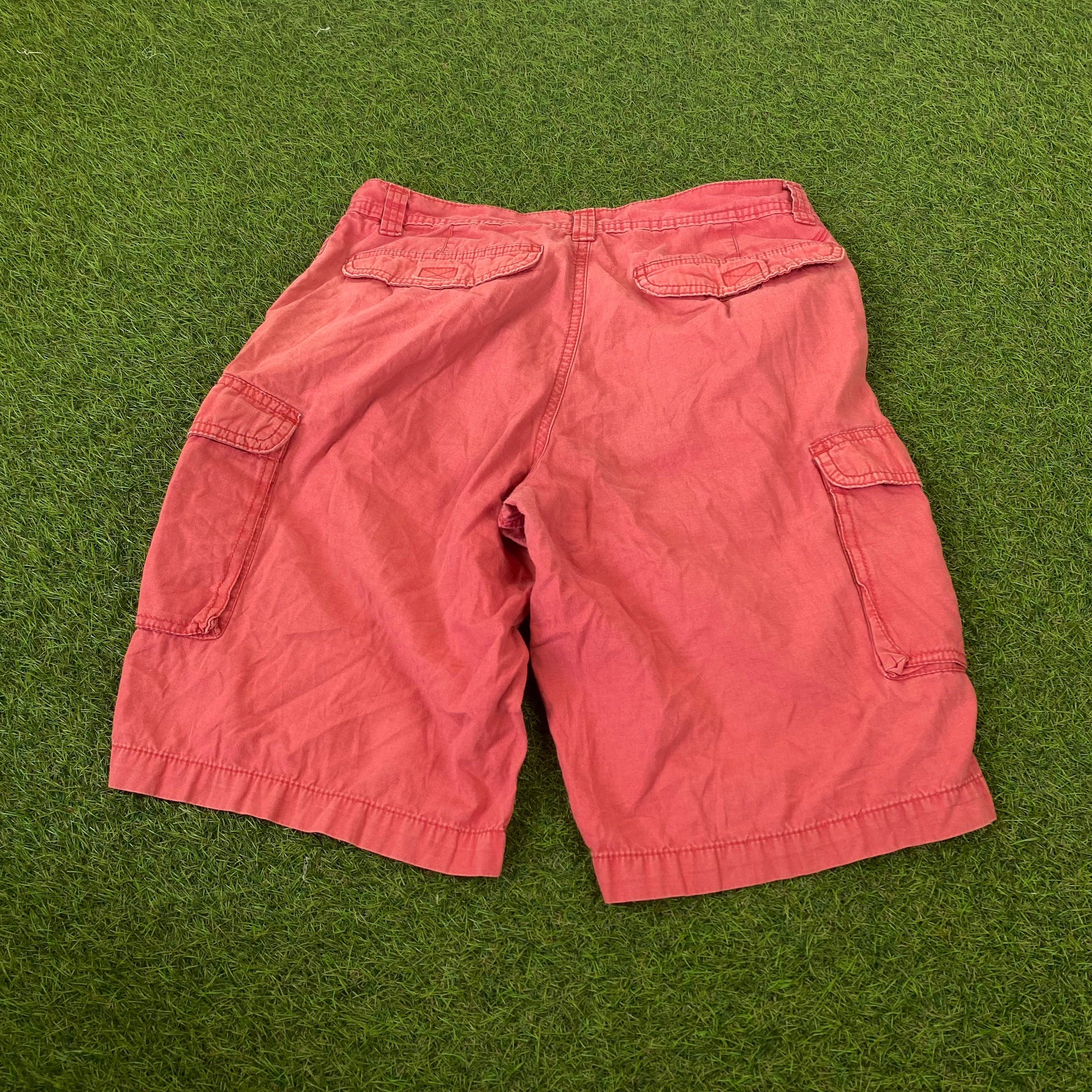 Retro Nautica Cargo Shorts Red Small