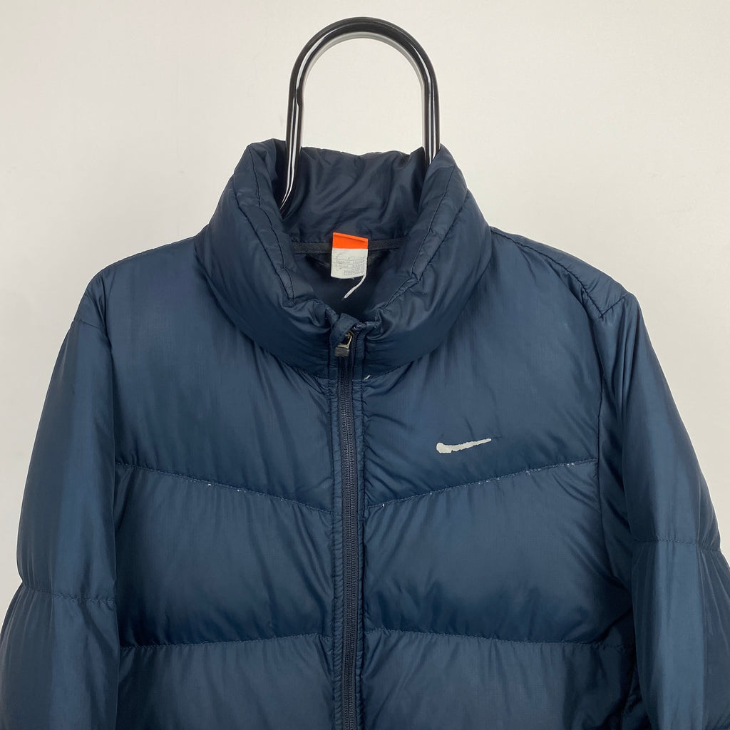 00s Nike Puffer Jacket Blue Small