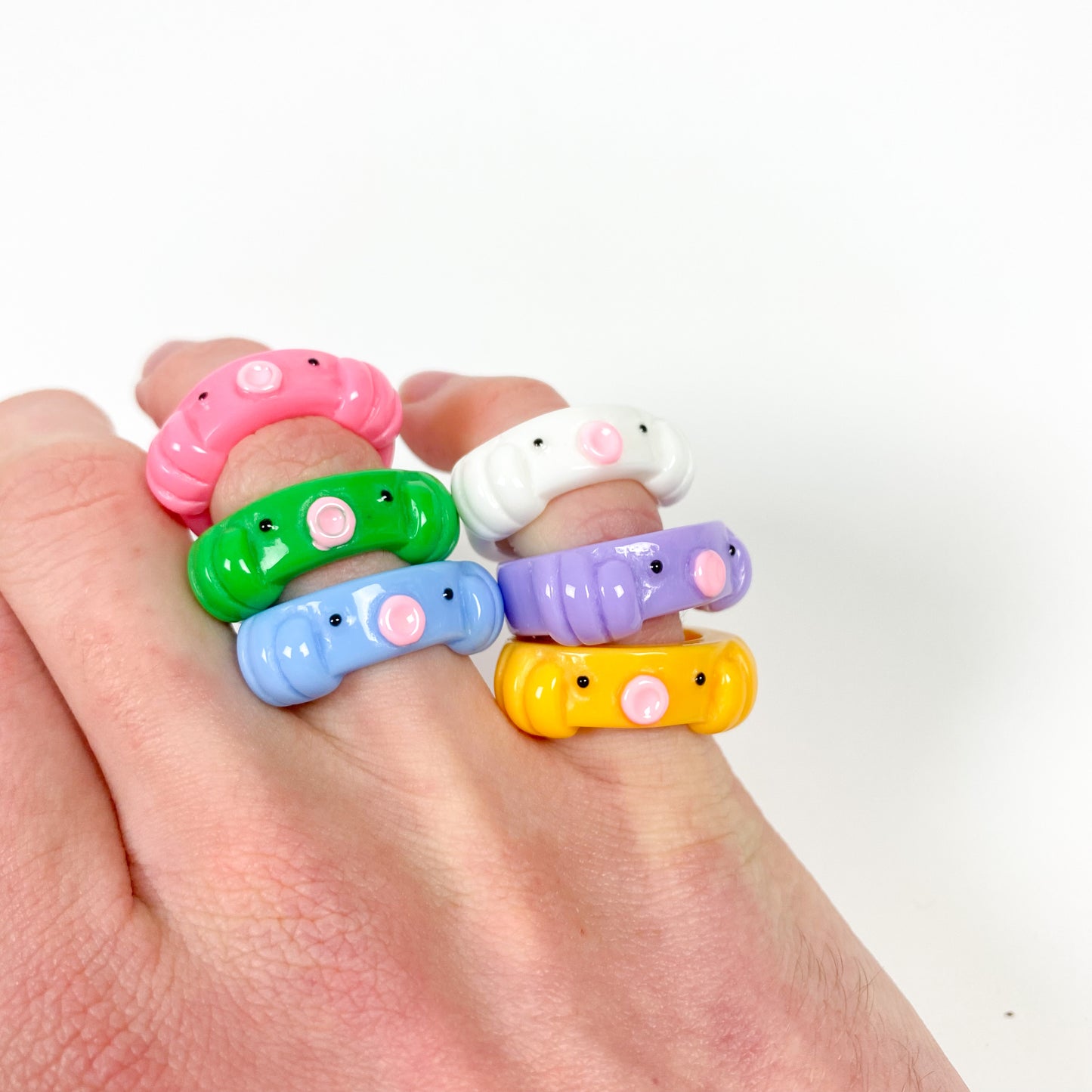 Retro Chunky Octopus Ring Orange