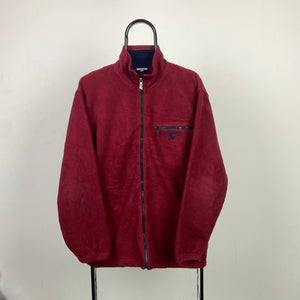 Vintage Reebok Fleece Sweatshirt Red Large