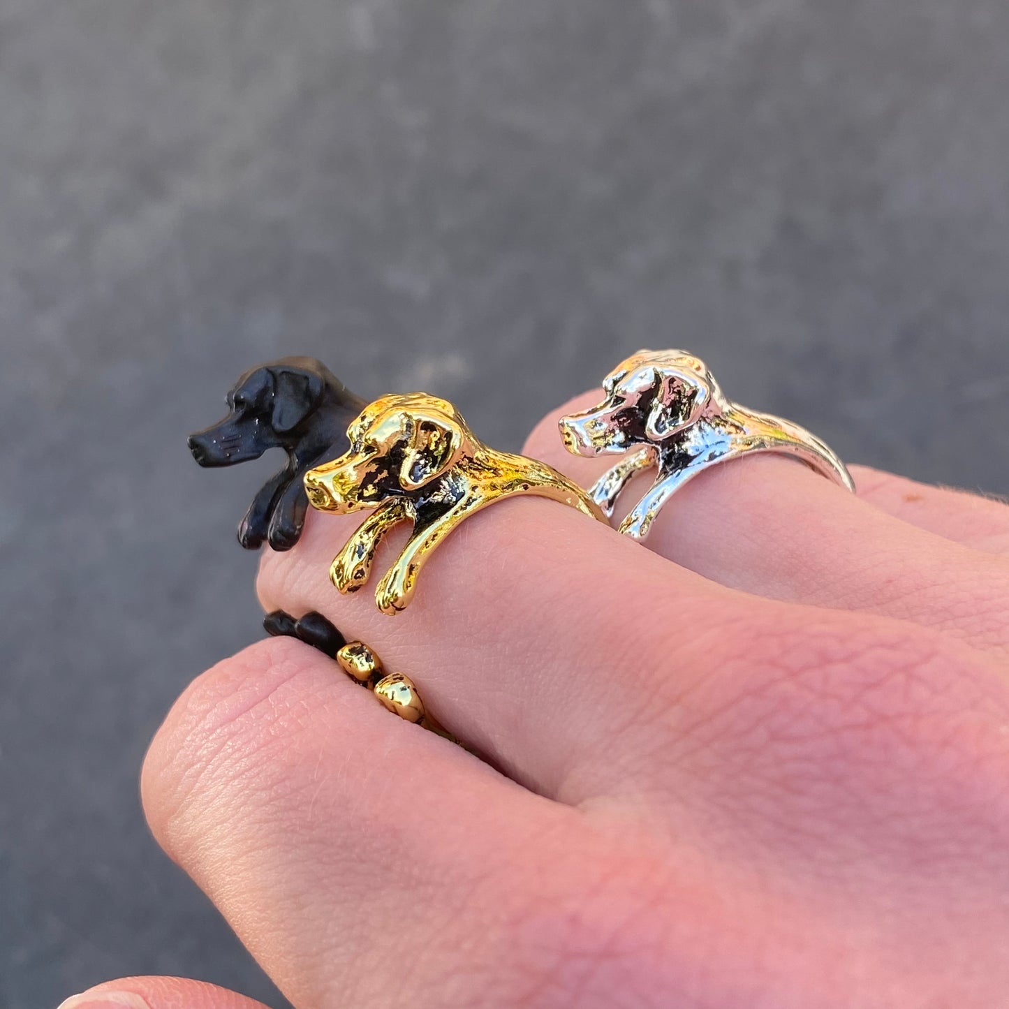 Adjustable Dog Ring Silver