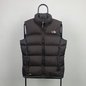 90s The North Face Puffer Gilet Jacket Brown Large