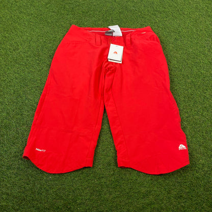 90s Nike ACG Cargo Shorts Red Medium