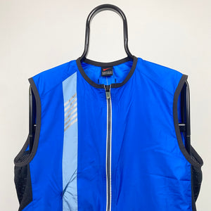 00s Nike Running Vest Windbreaker Jacket Blue Large