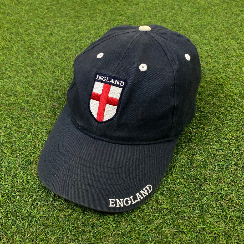 90s Retro England Football Baseball Hat Blue